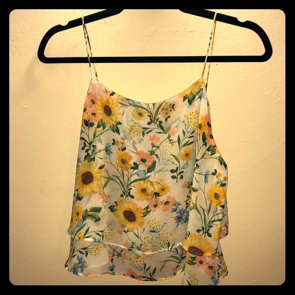 Forever 21 floral/flower tank
